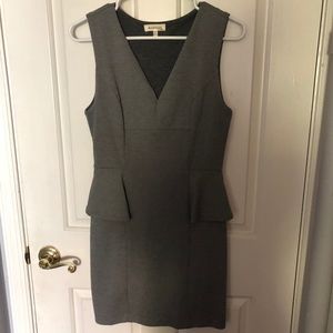 Charcoal Peplum Business Dress